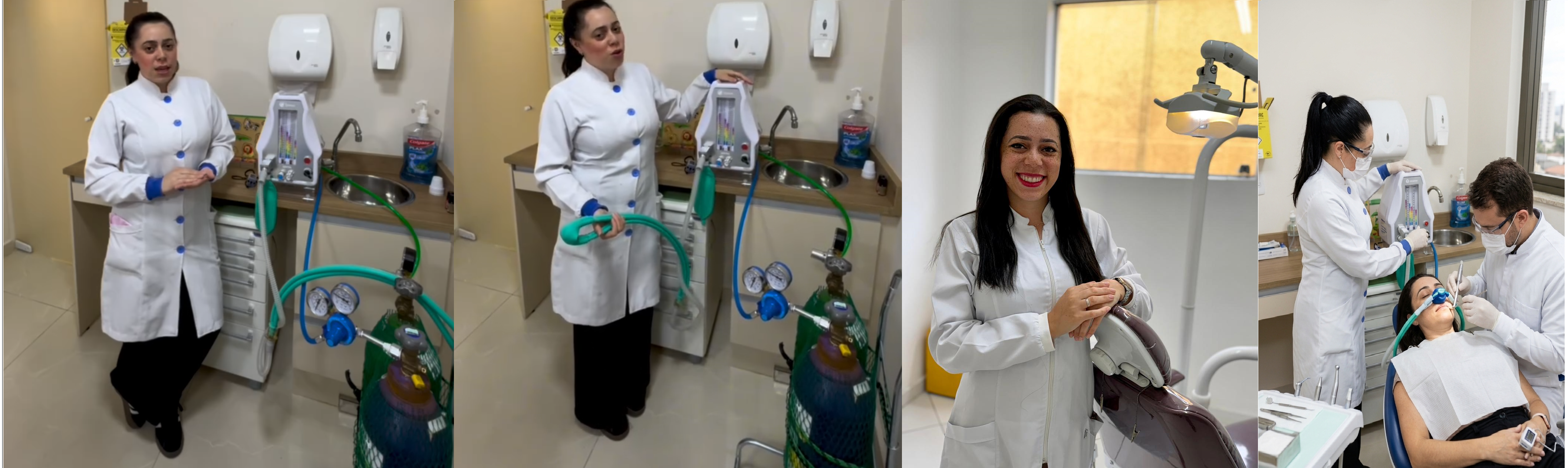 Dra. Gabriela com equipamento